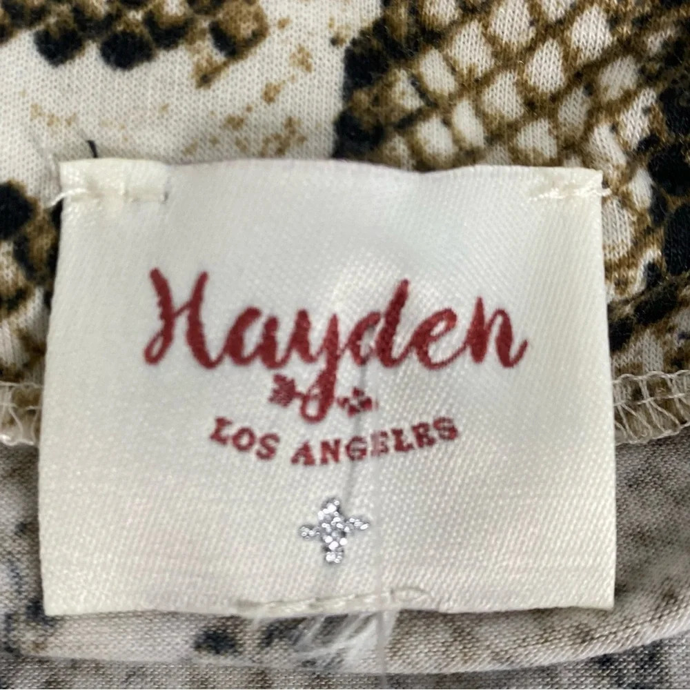 Hayden Tan Black Snake Print Boat Neck Long Sleeve Pullover Blouse Size 3X - Picture 6 of 9